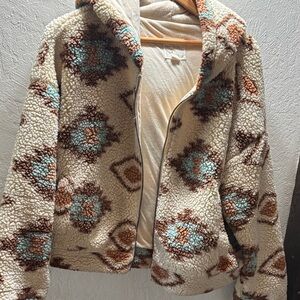 RSQ Multicolor Patterned Teddy Jacket